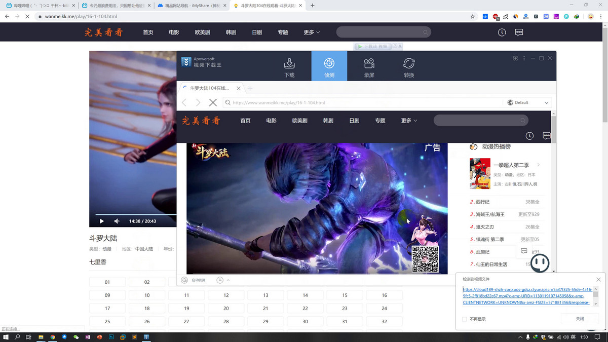 网页视频侦测下载
