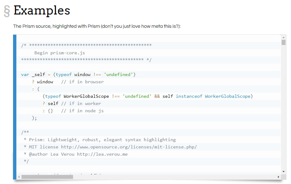 prism代码高亮,coy主题风格
